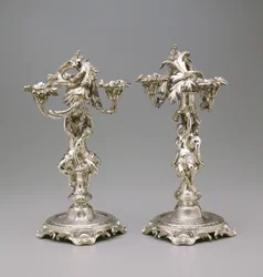 Paar Kandelaber, ca. 1732